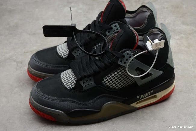 Retro 4 Bred Jordan Air x CV9388-001 Off White 0731